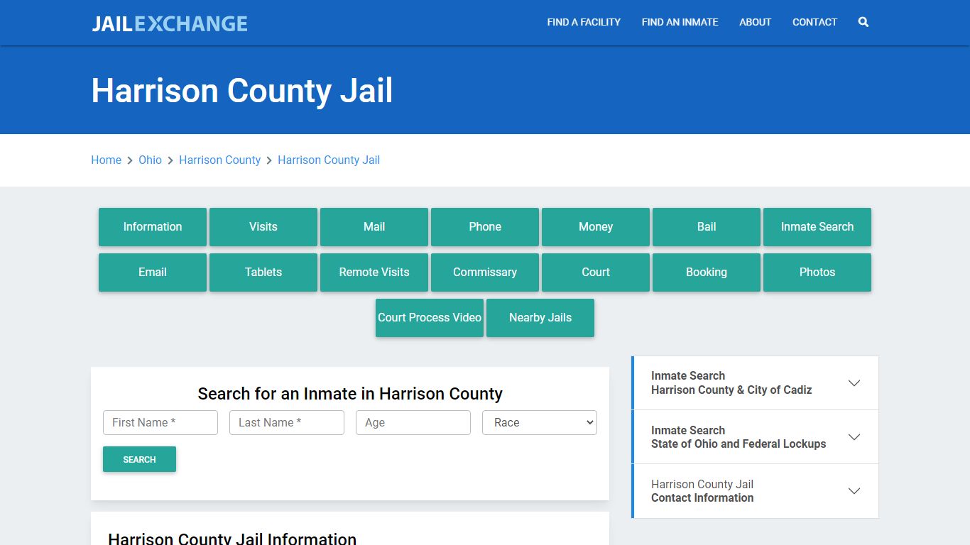 Harrison County Jail Roster Lookup, OH, Inmate Search